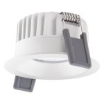 Ledvance Faretti LED Fix Aluminium Bianca 8W 640lm 36D - 927 Bianco Molto Caldo | Ritaglio 68mm - IP44 - Miglior resa cromatica - Dimmerabile