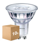 Confezione Multipack 10x Philips Corepro LED Faretti GU10 PAR16 4W 345lm 36D - 827 Bianco Molto Caldo | Dimmerabile - Sostitutiva 50W