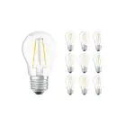 Confezione Multipack 10x Osram Parathom Retrofit Classic LED E27 Sferica Filamento Chiara 1.5W 136lm - 827 Bianco Molto Caldo | Sostitutiva 15W