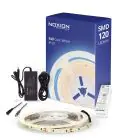 Noxion Strisce LED Naga 5 Metro Set completo - Smart Wifi - 24V - 120LEDs/m - 9.6W/m - 940 Bianco Freddo | 8mm - IP20 - Miglior Resa Cromatica - SMD2835